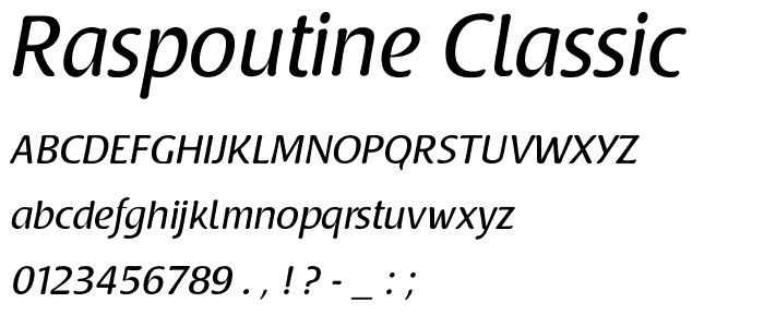 Raspoutine Classic font